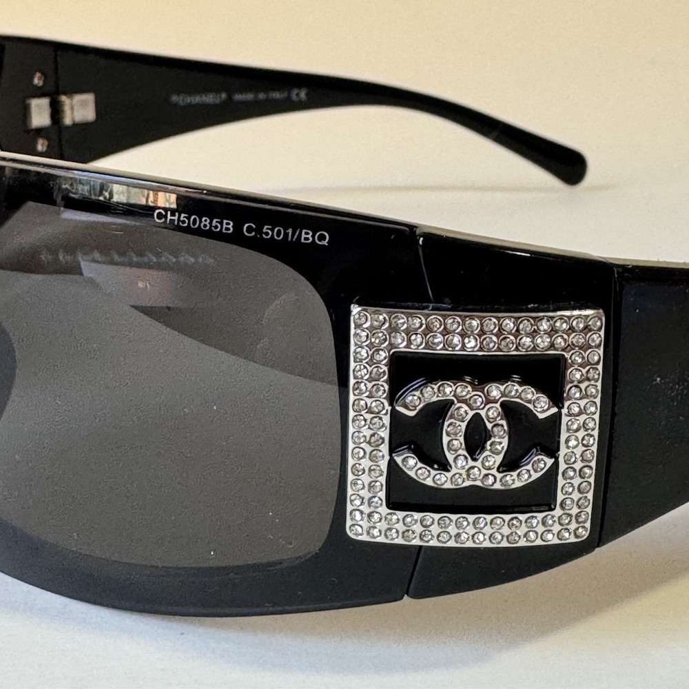 Chanel 5085-B Sunglasses Black C. 01 140 110 Vintage Rare - Picture 2 of 8
